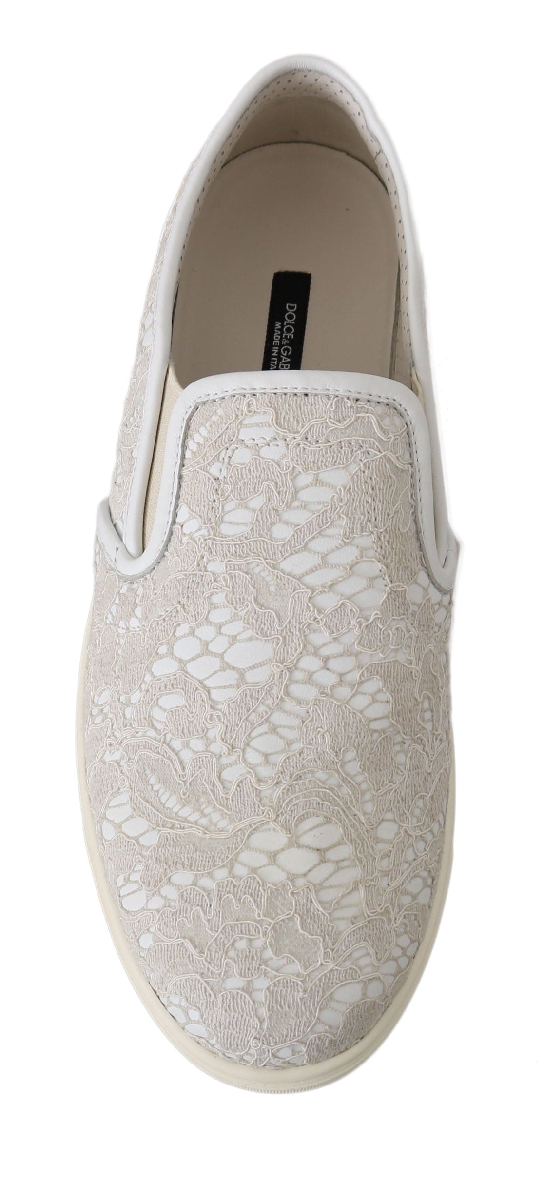 Mocasines elegantes en blanco roto de Dolce &amp; Gabbana para mujer