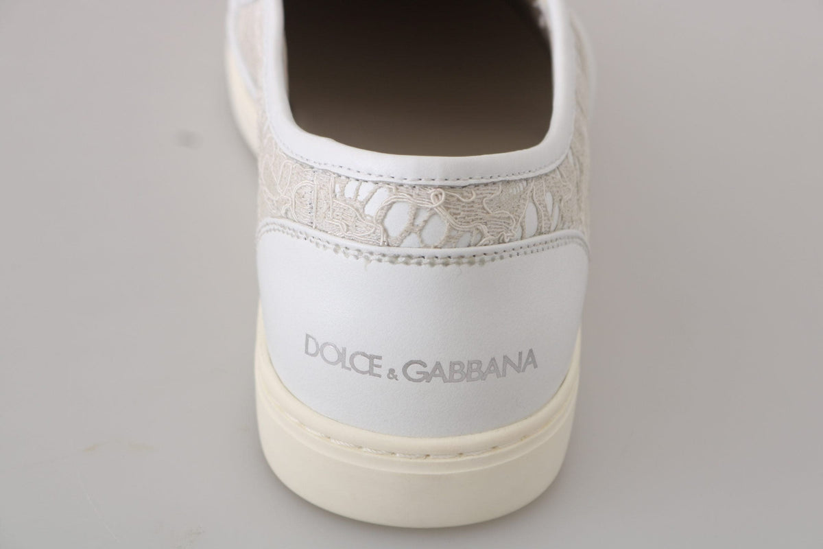 Mocasines elegantes en blanco roto de Dolce &amp; Gabbana para mujer