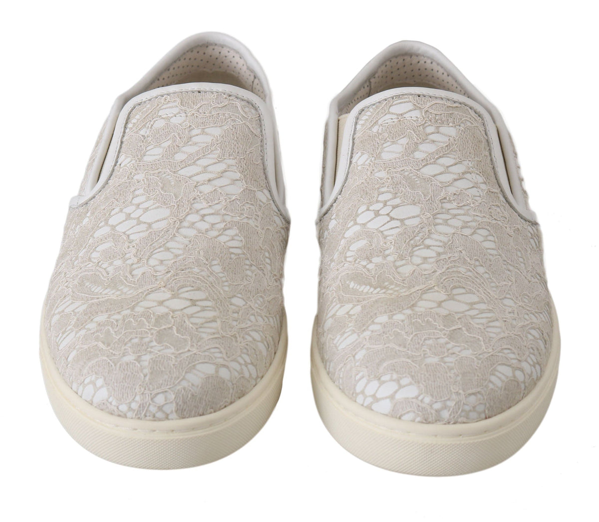 Mocasines elegantes en blanco roto de Dolce &amp; Gabbana para mujer