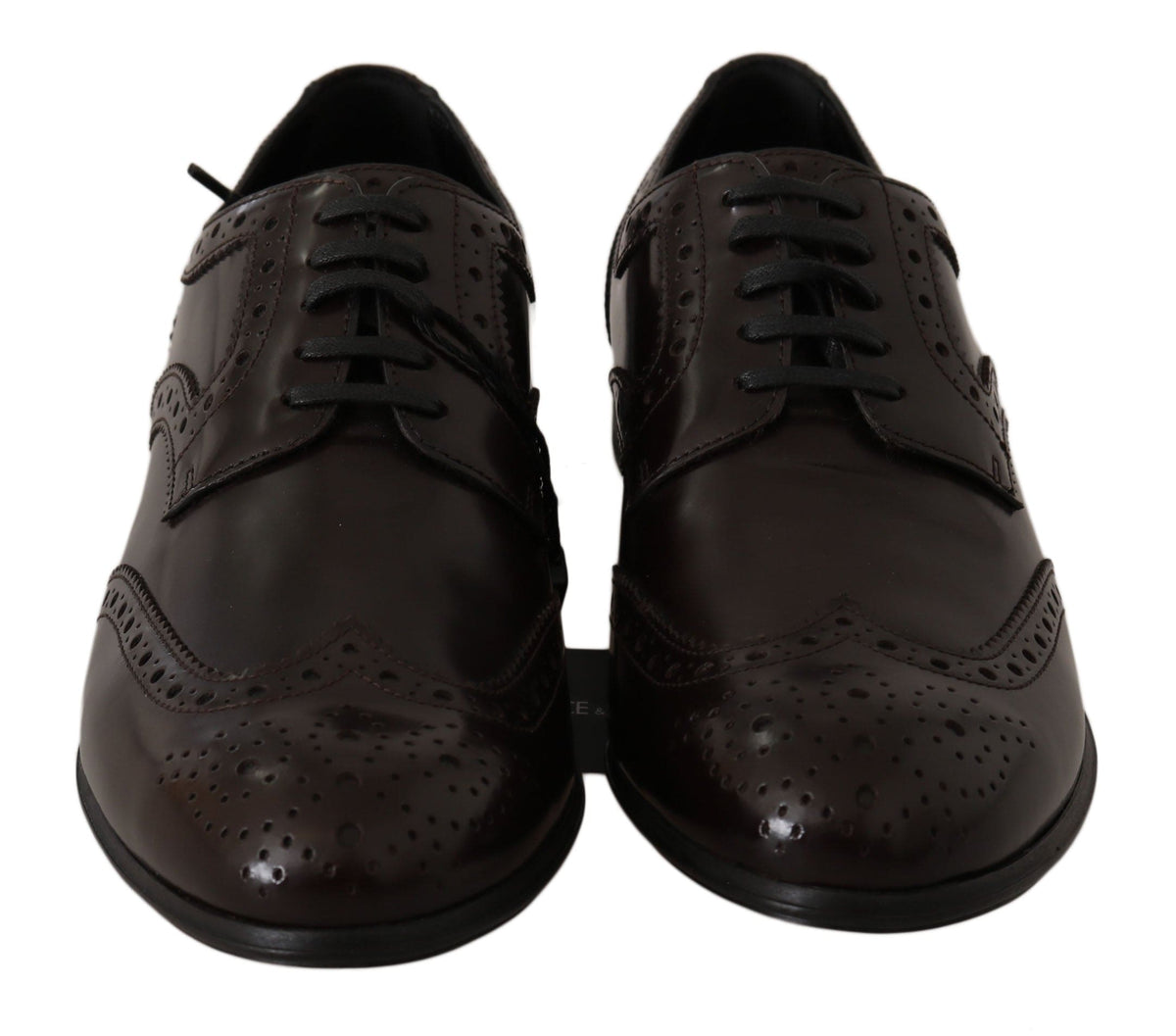 Chaussures plates Oxford élégantes en cuir marron Dolce &amp; Gabbana