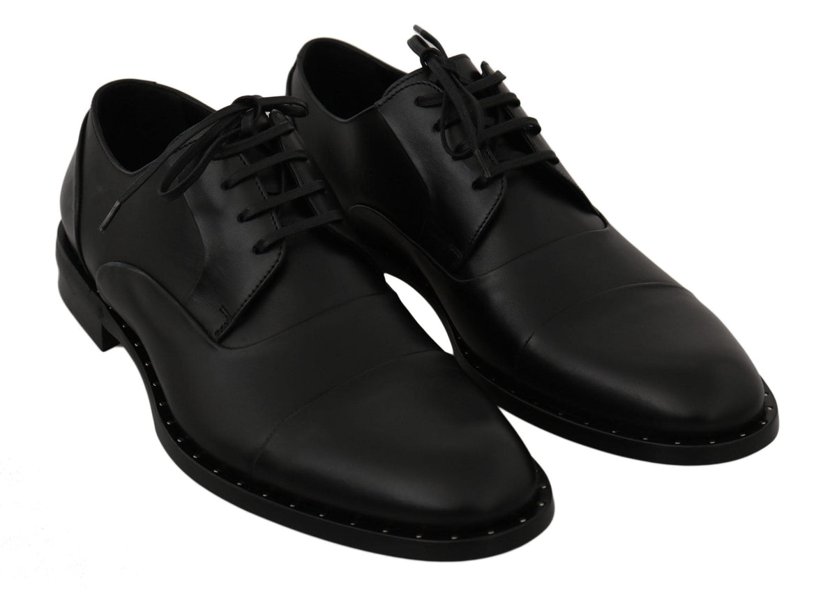 Chaussures habillées en cuir noir Dolce &amp; Gabbana