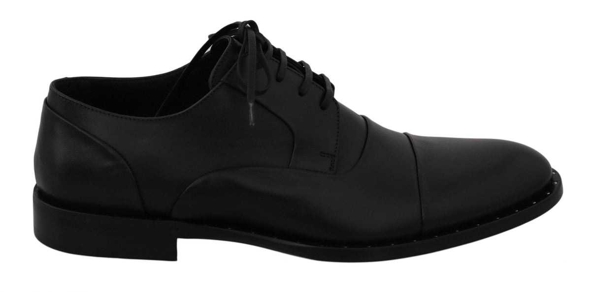 Chaussures habillées en cuir noir Dolce &amp; Gabbana