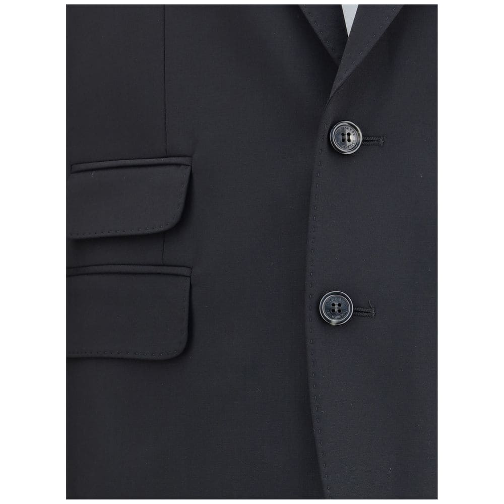Dsquared² Black Fleece Wool Two-Piece Suit