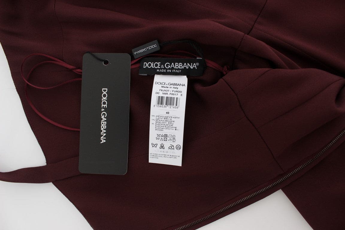 Robe fourreau bordeaux élégante Dolce &amp; Gabbana