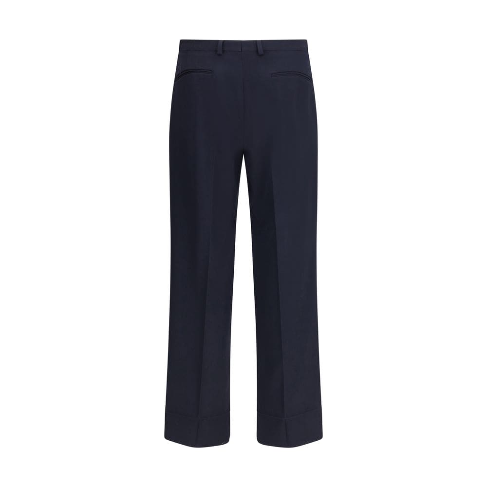 Valentino Blue Fleece Wool Dress Pants