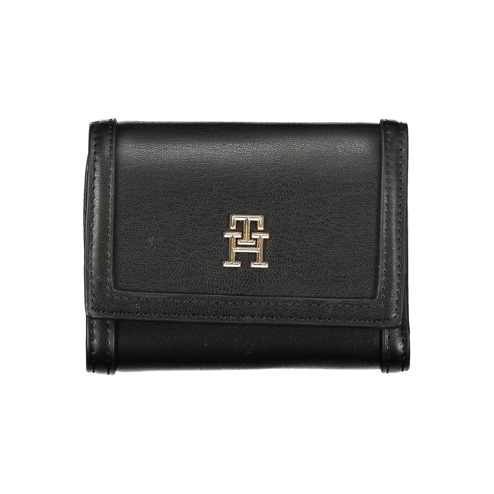 Tommy Hilfiger Black Polyurethane Women Wallet