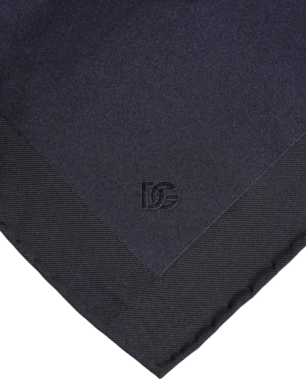 Dolce & Gabbana Dark Blue Silk Square Men Foulard Scarf