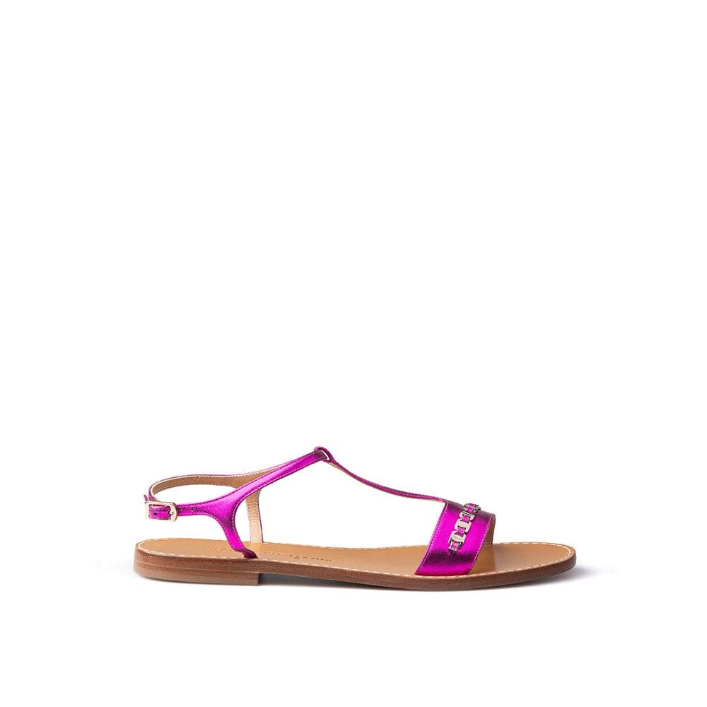 Sandale en cuir violet Salvatore Ferragamo