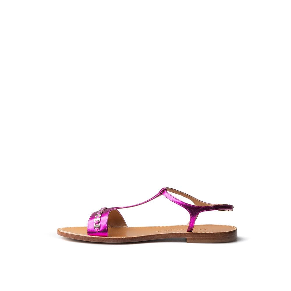 Sandale en cuir violet Salvatore Ferragamo