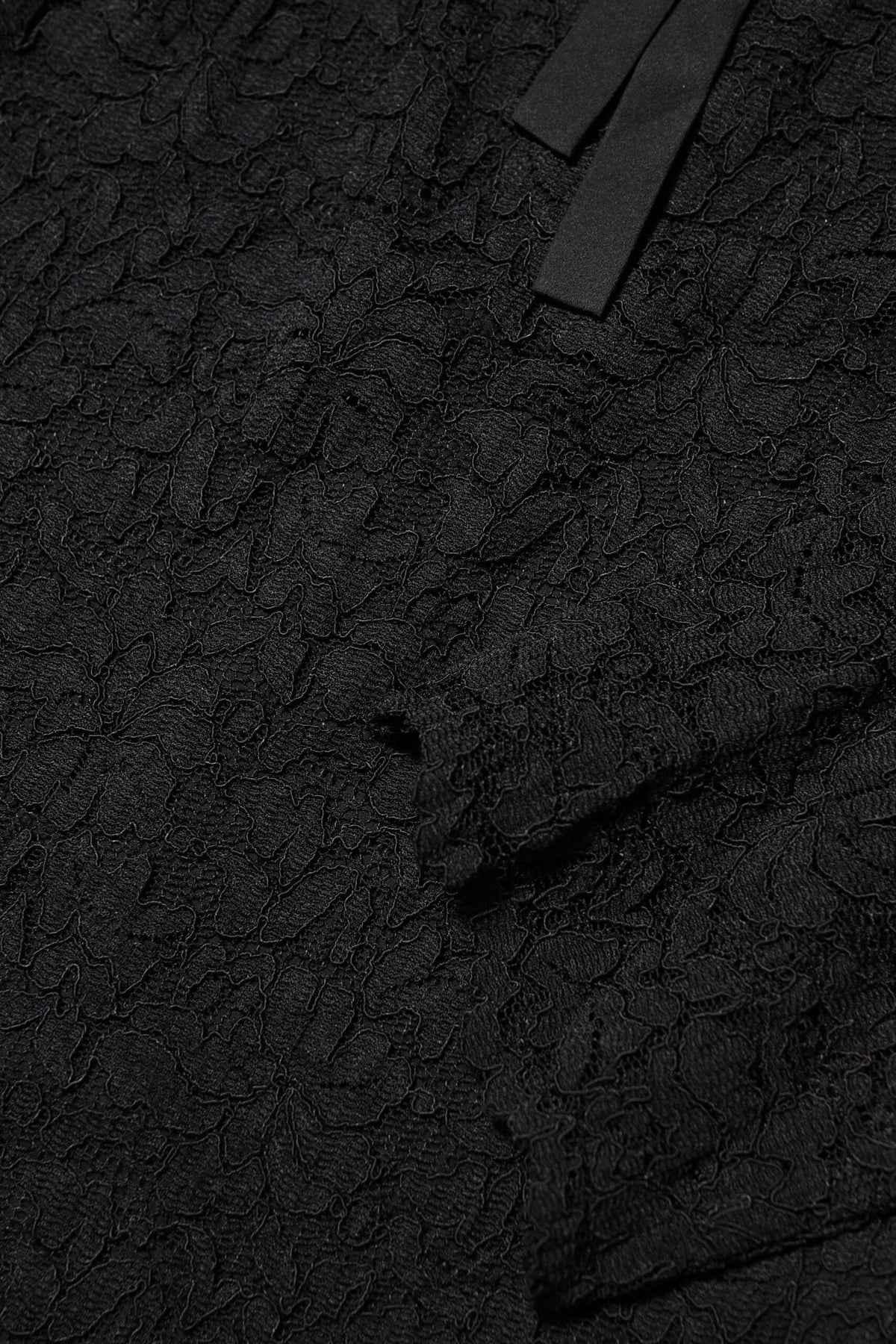 Dolce & Gabbana Black Nylon Lace Long Sleeve Blouse Top