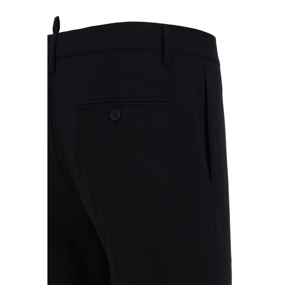Dsquared² Black Fleece Wool Two-Piece Suit