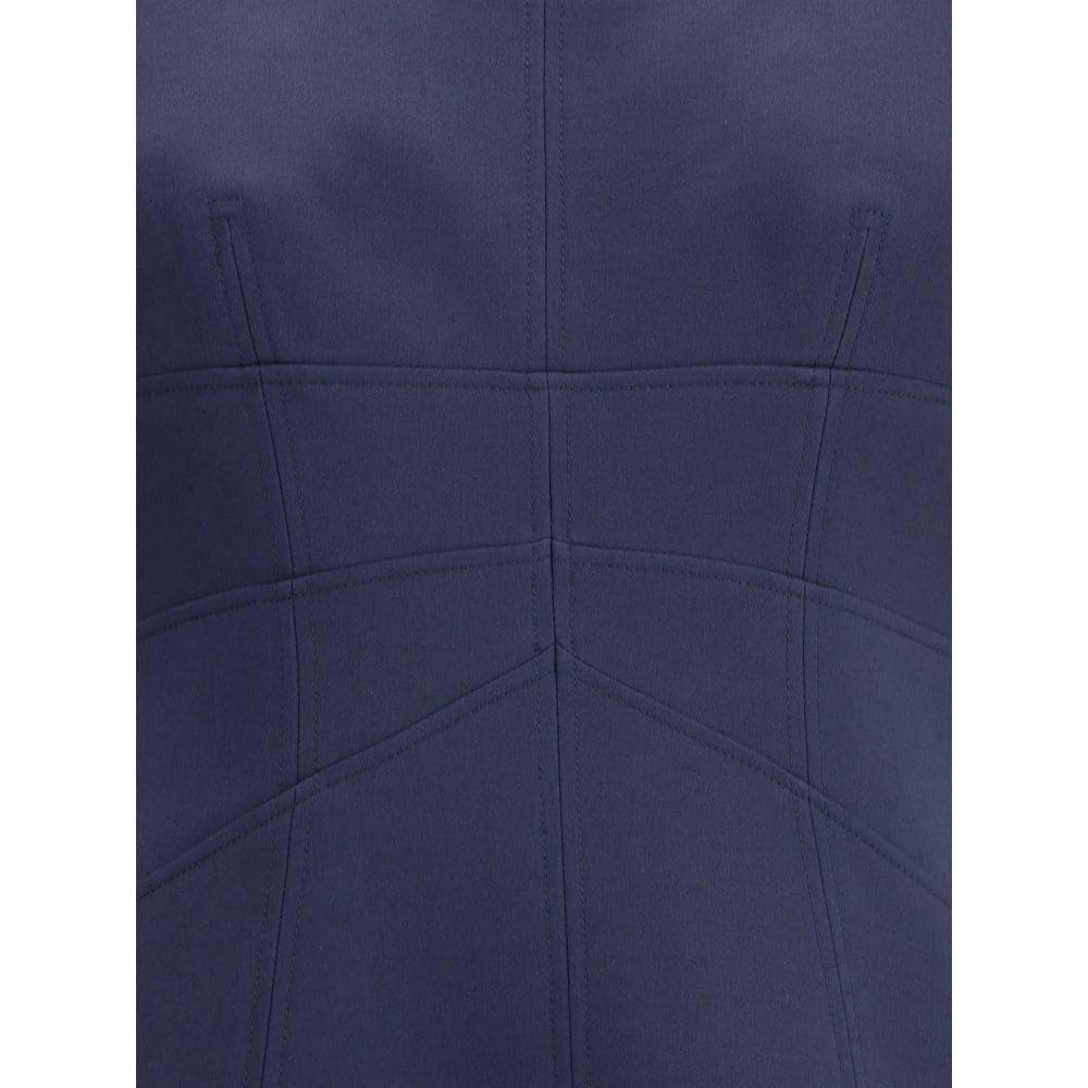 Alexander McQueen Blue Wool Casual Dress