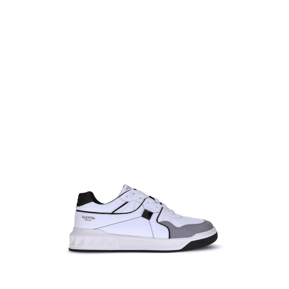 Valentino Garavani White Calf Leather Bos Taurus Low Top Sneakers