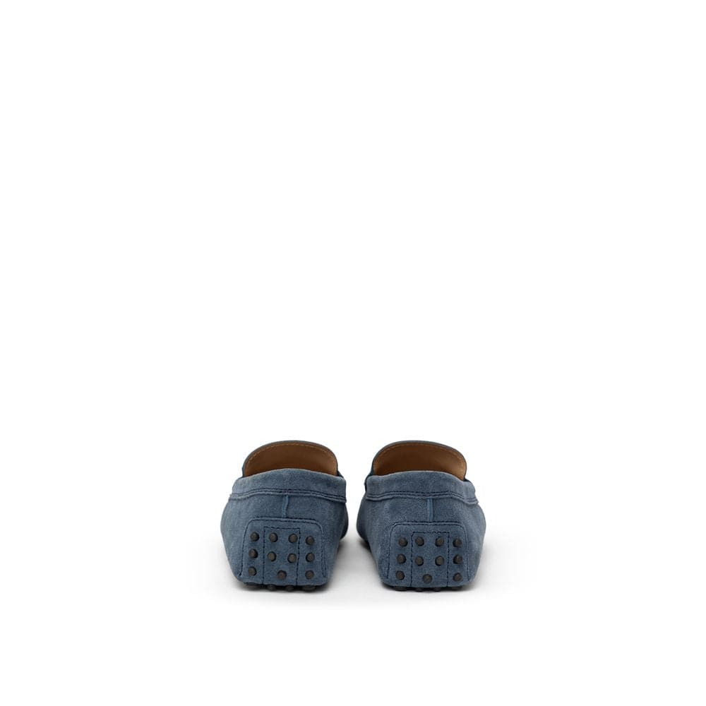 Tod's Blue Suede Leather Moccassin