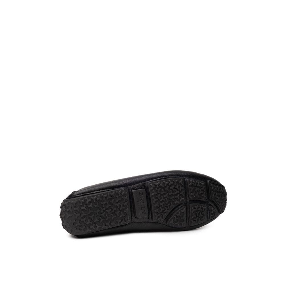 Bally Black Leather Moccassin