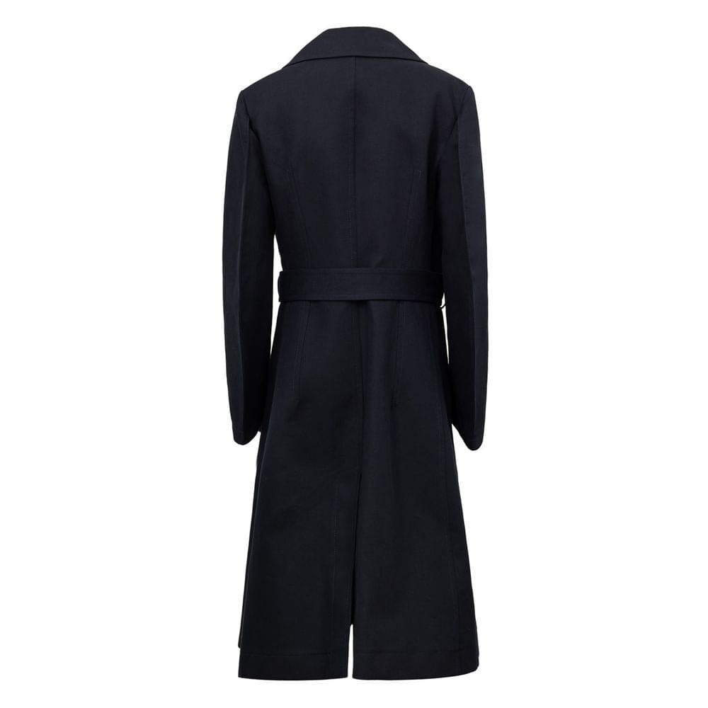 Bottega Veneta Blue Cotton Trench Coat