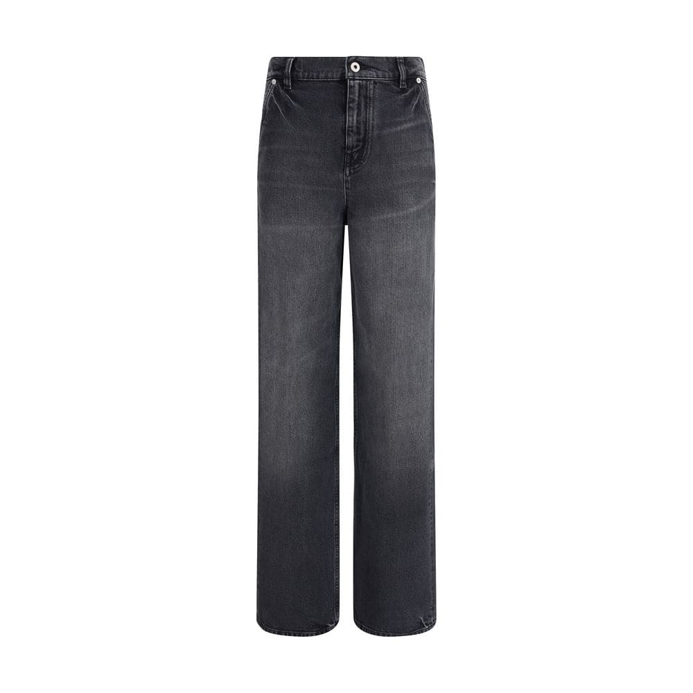Kenzo Black Cotton Straight-Leg Jeans