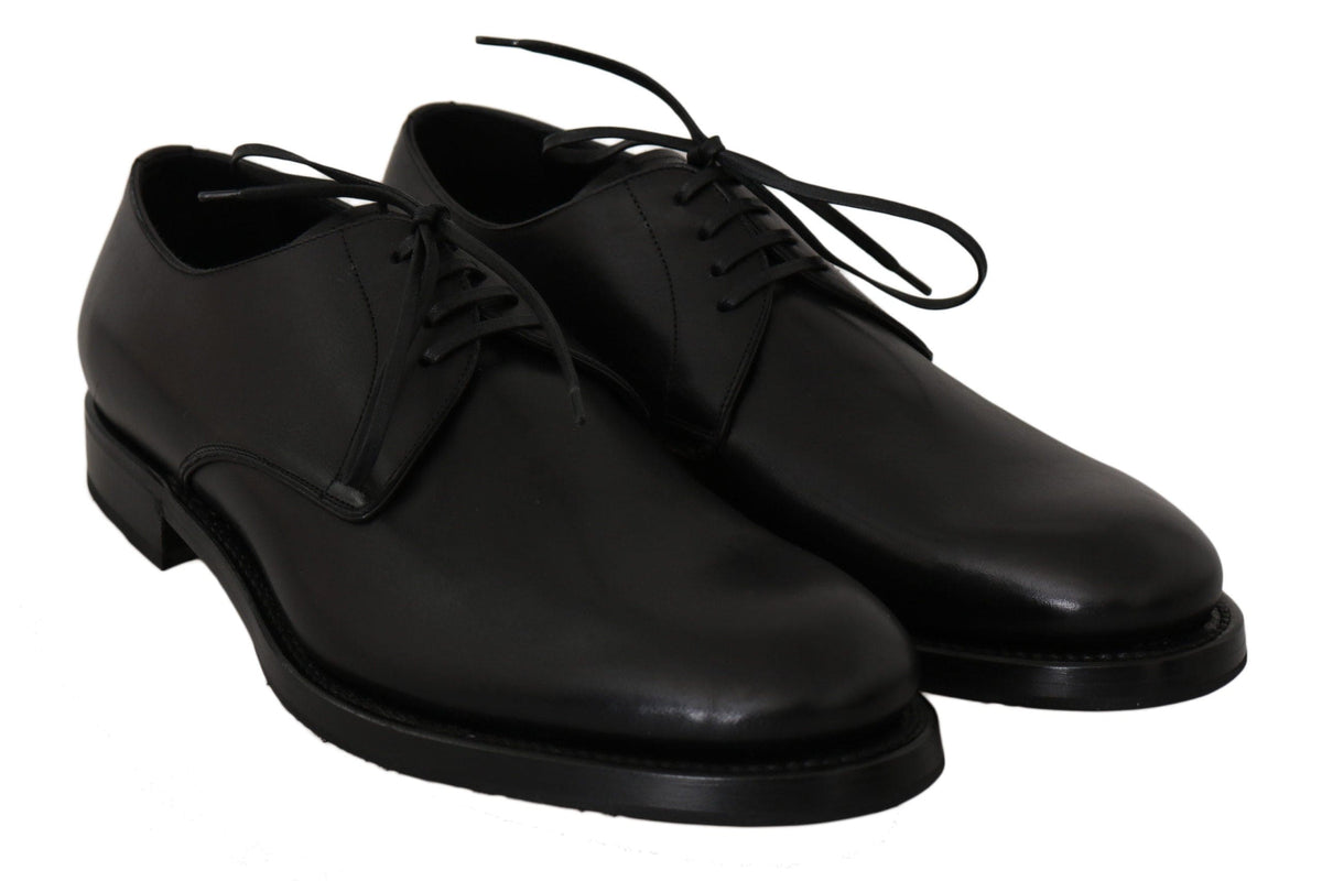 Chaussures Derby élégantes en cuir noir Dolce &amp; Gabbana