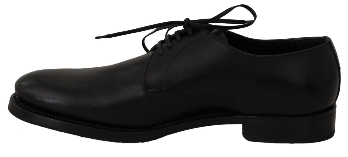 Chaussures Derby élégantes en cuir noir Dolce &amp; Gabbana