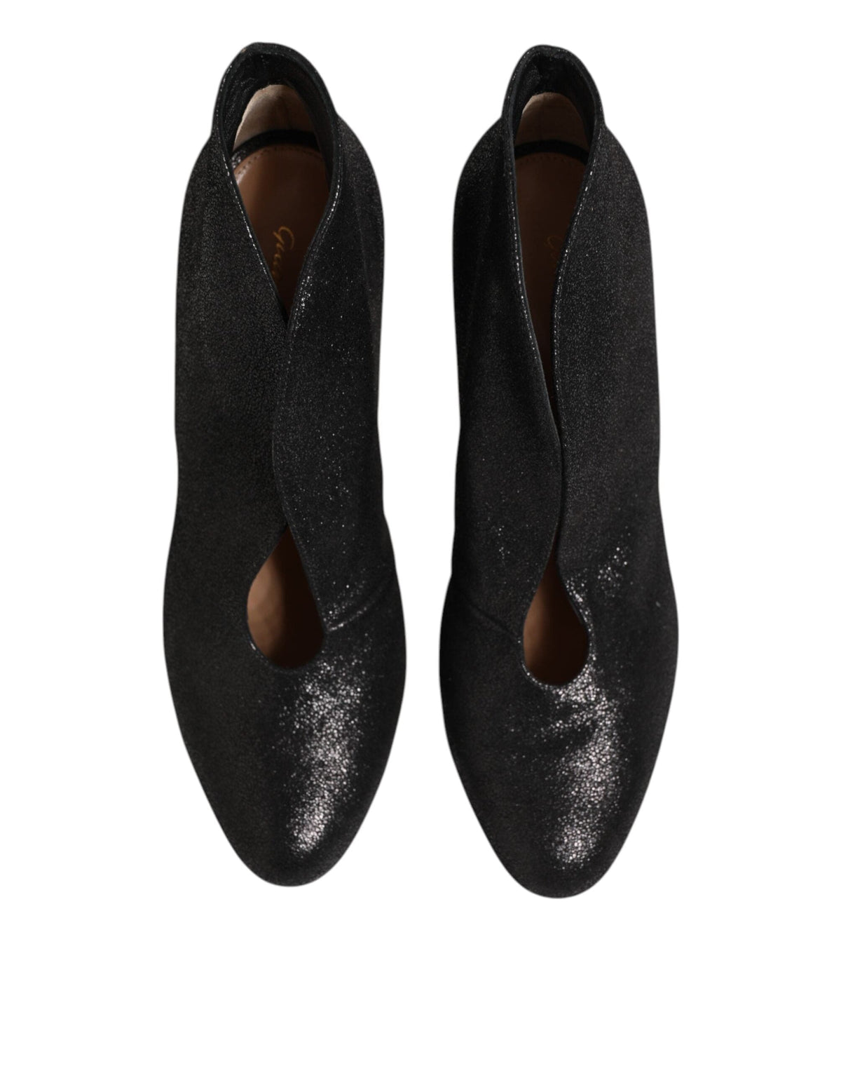 Gianvito Rossi Metallic Black Pump Stiletto Heels Shoes