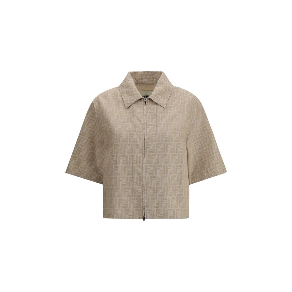 Fendi Beige Cotton Denim Jacket