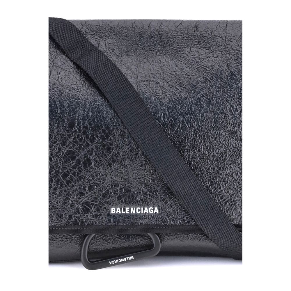 Balenciaga Black Calf Leather Bos Taurus Shoulder Bag