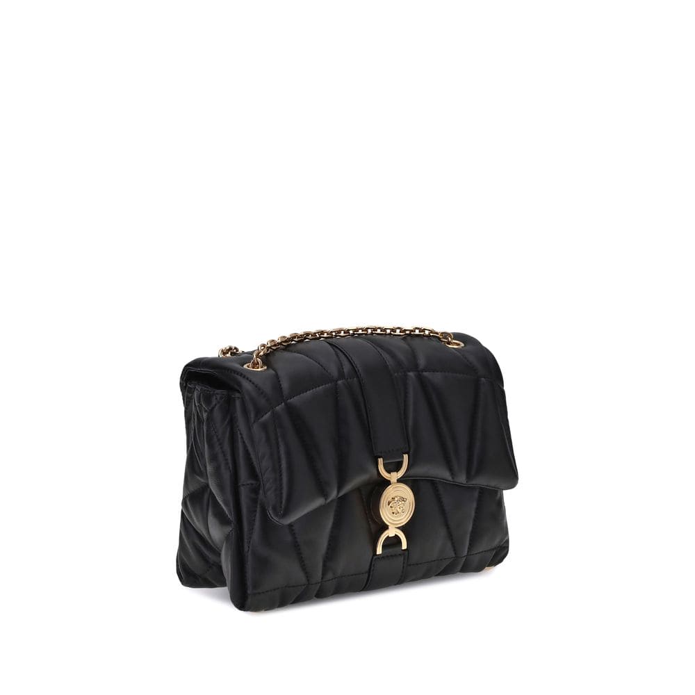 Versace Black Calf Leather Bos Taurus Shoulder Bag