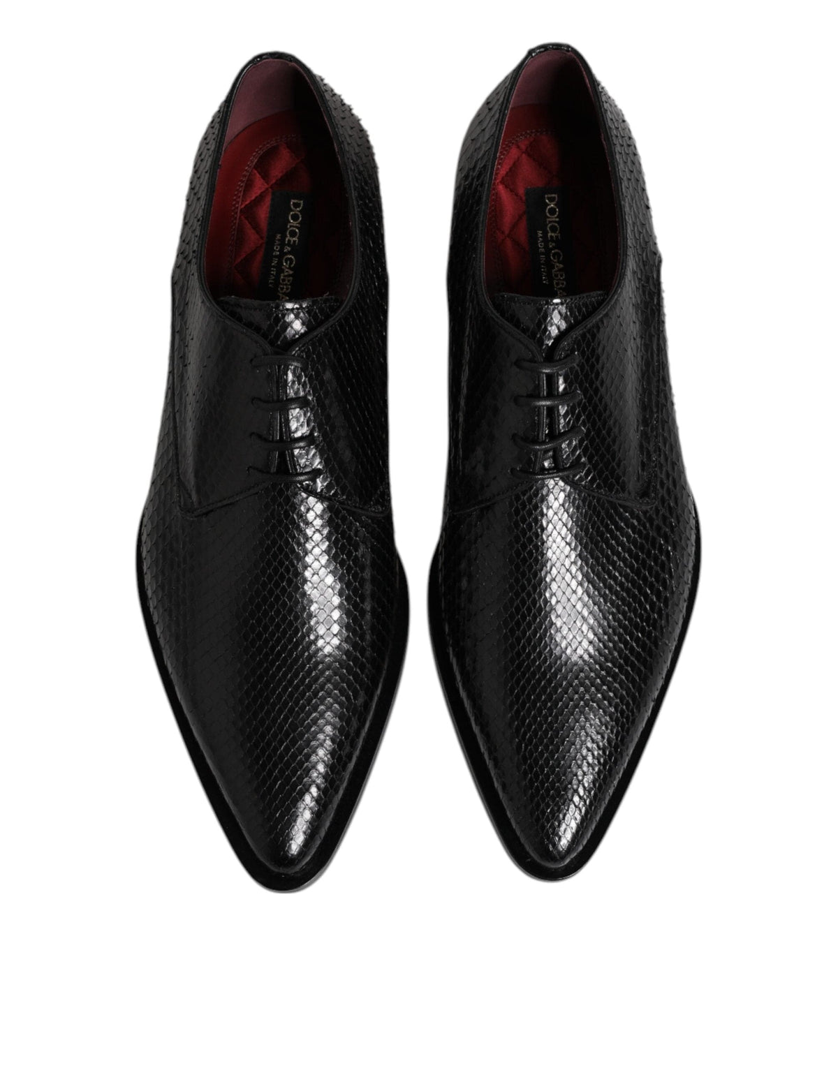 Dolce & Gabbana Black Leather Lace Up Dress Men Derby Shoes