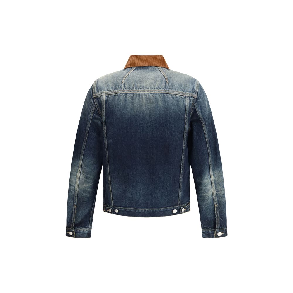 Alexander McQueen Blue Cotton Denim Jacket