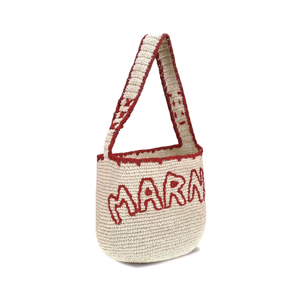 Marni Beige Raffia Shoulder Bag