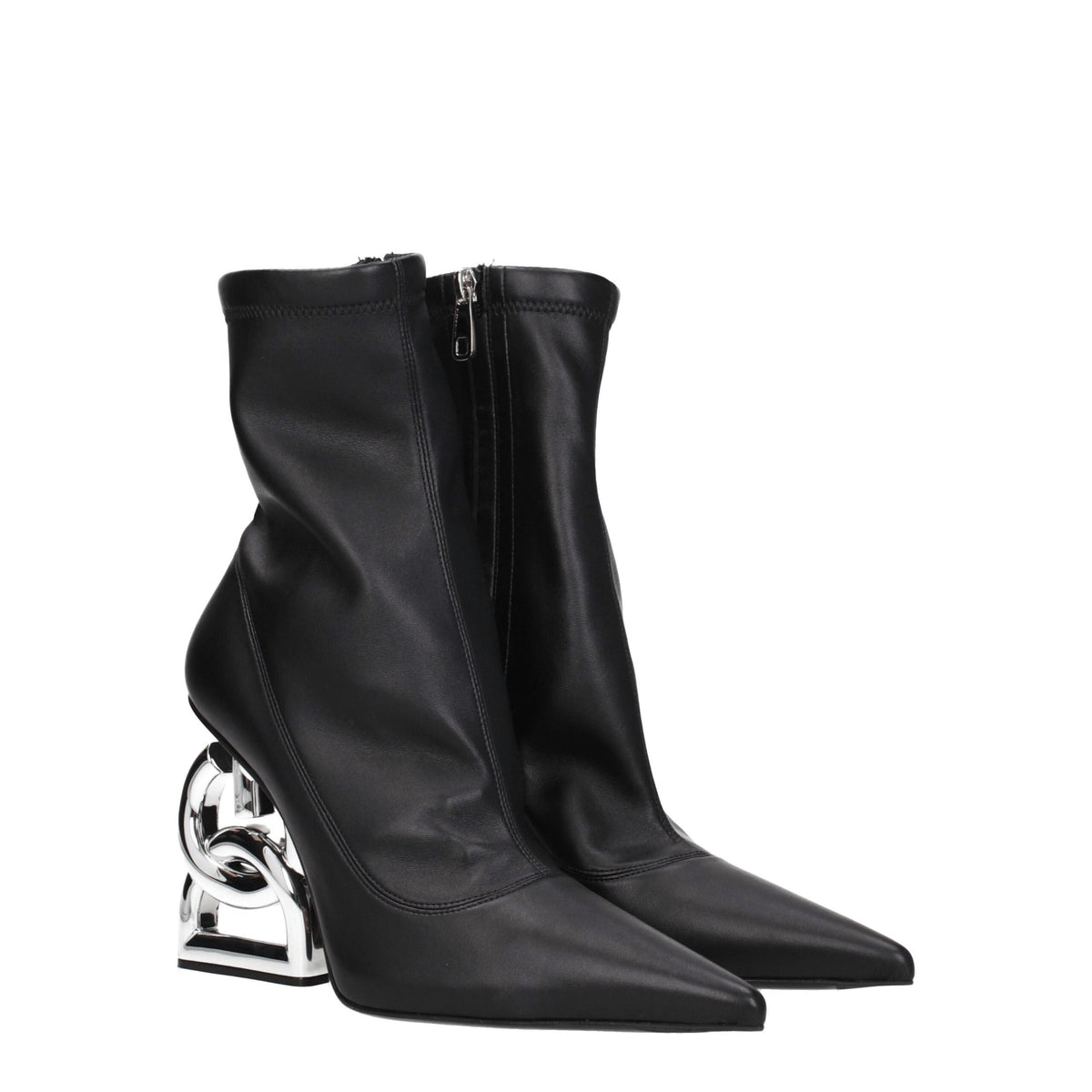 Dolce & Gabbana Black Leather Ankle Boots