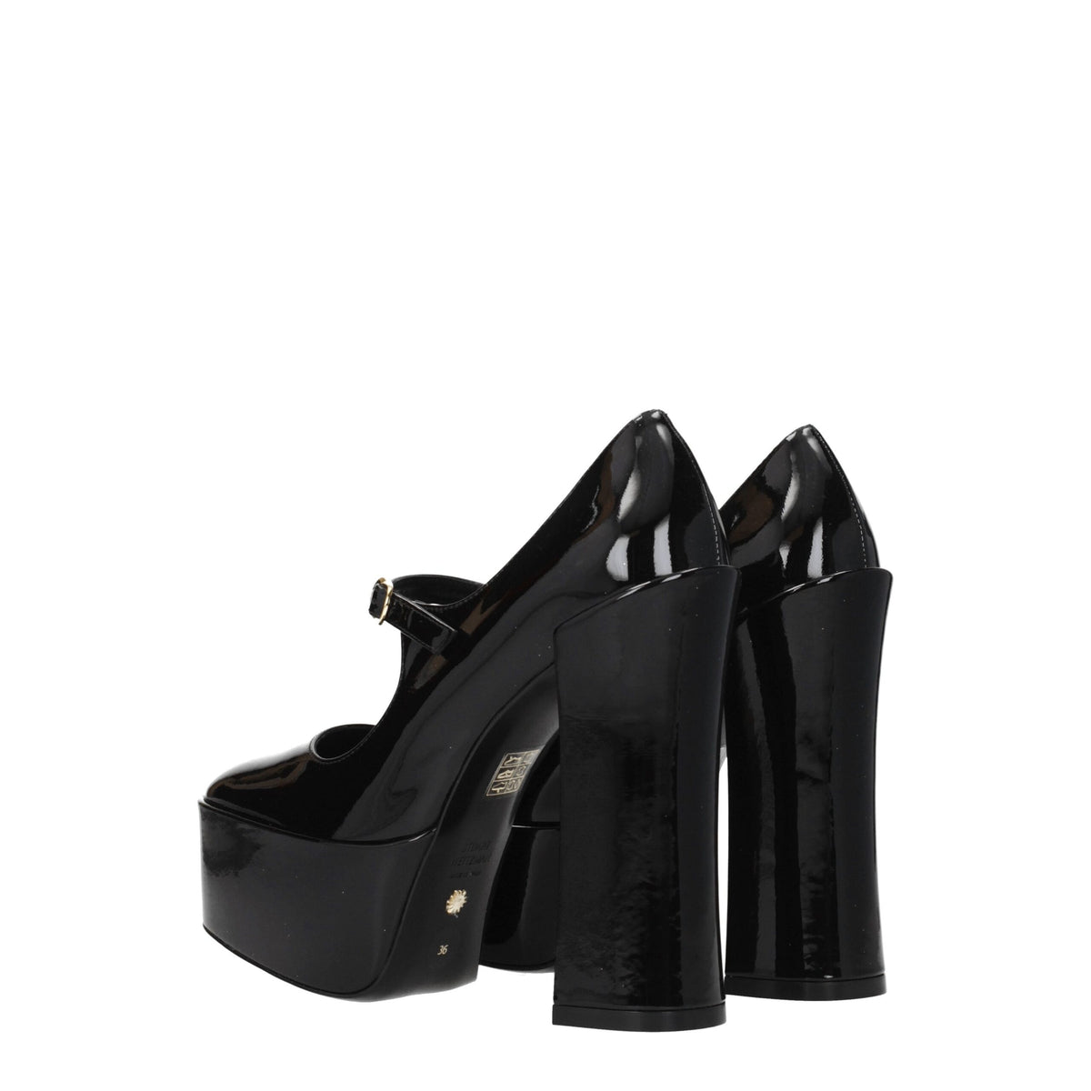 Stuart Weitzman Black Leather Platform Pumps