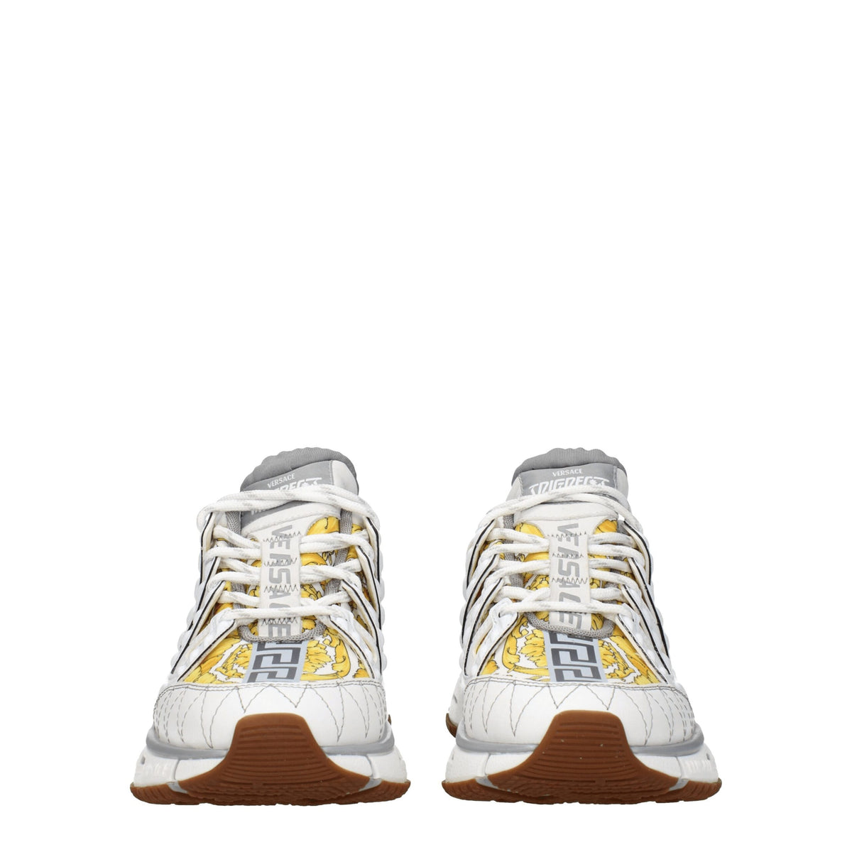 Versace White Fabric Athletic Sneakers