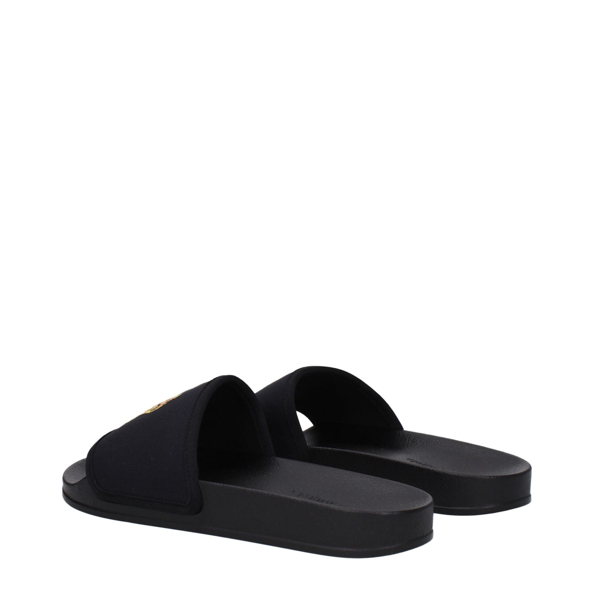 Palm Angels Black Fabric Slippers