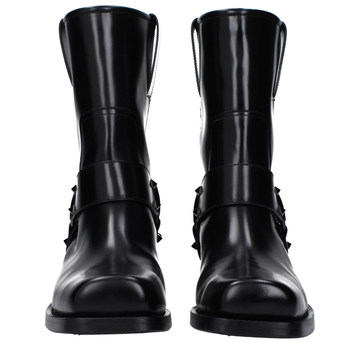 Valentino Garavani Black Leather Ankle Boots