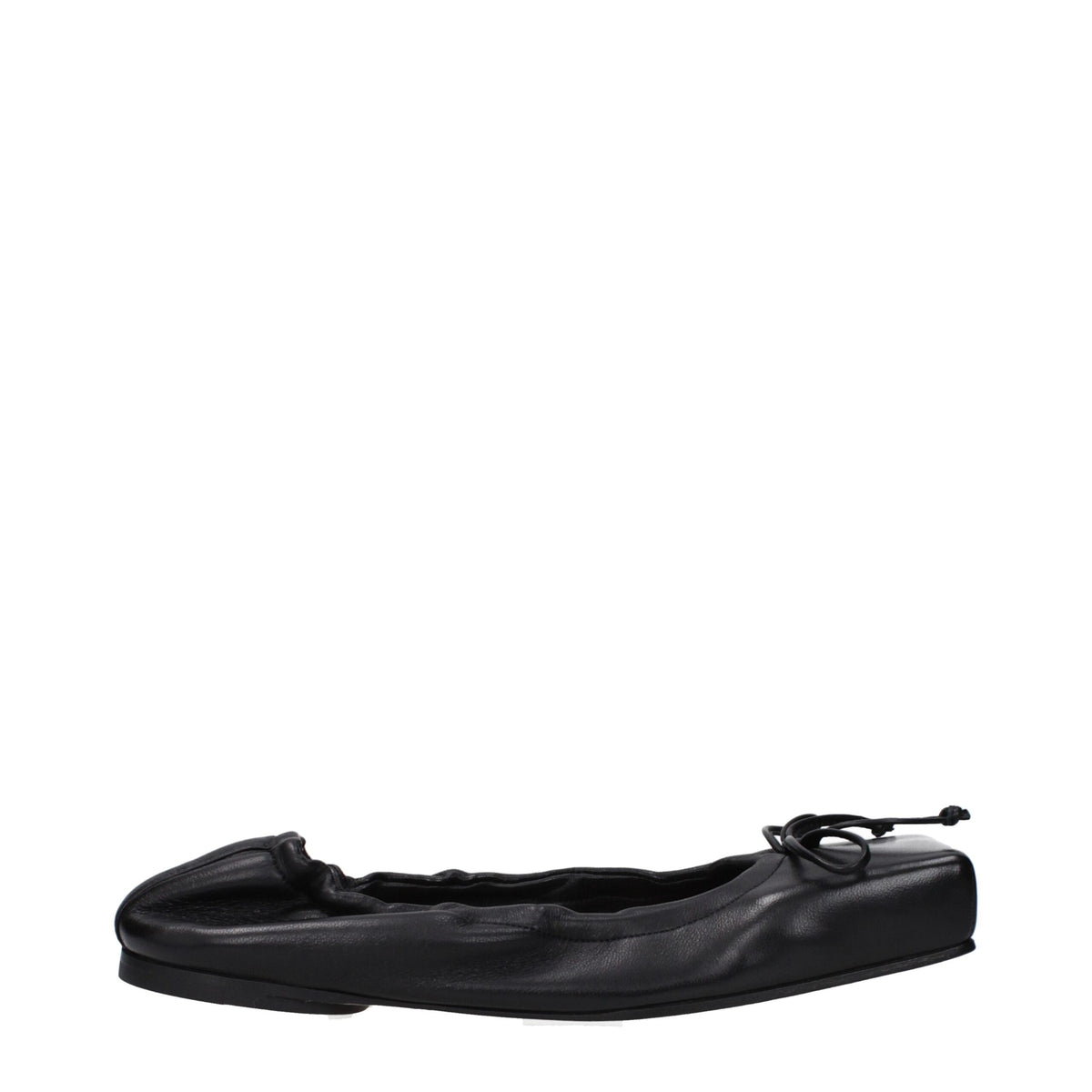 Jacquemus Black Leather Ballet Flats