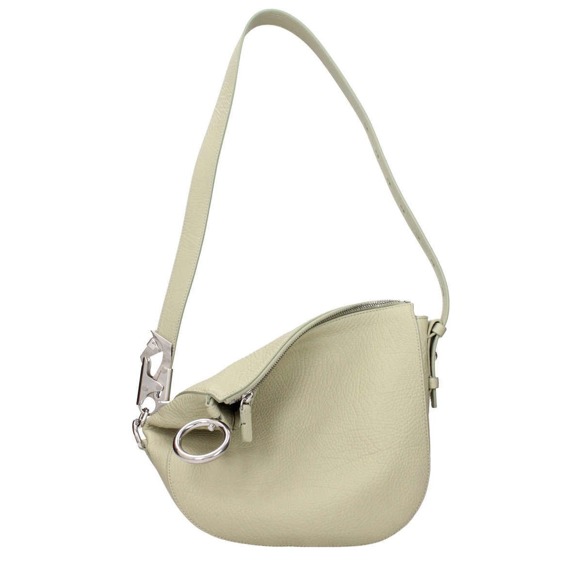 Burberry Green Leather Shoulder Bag