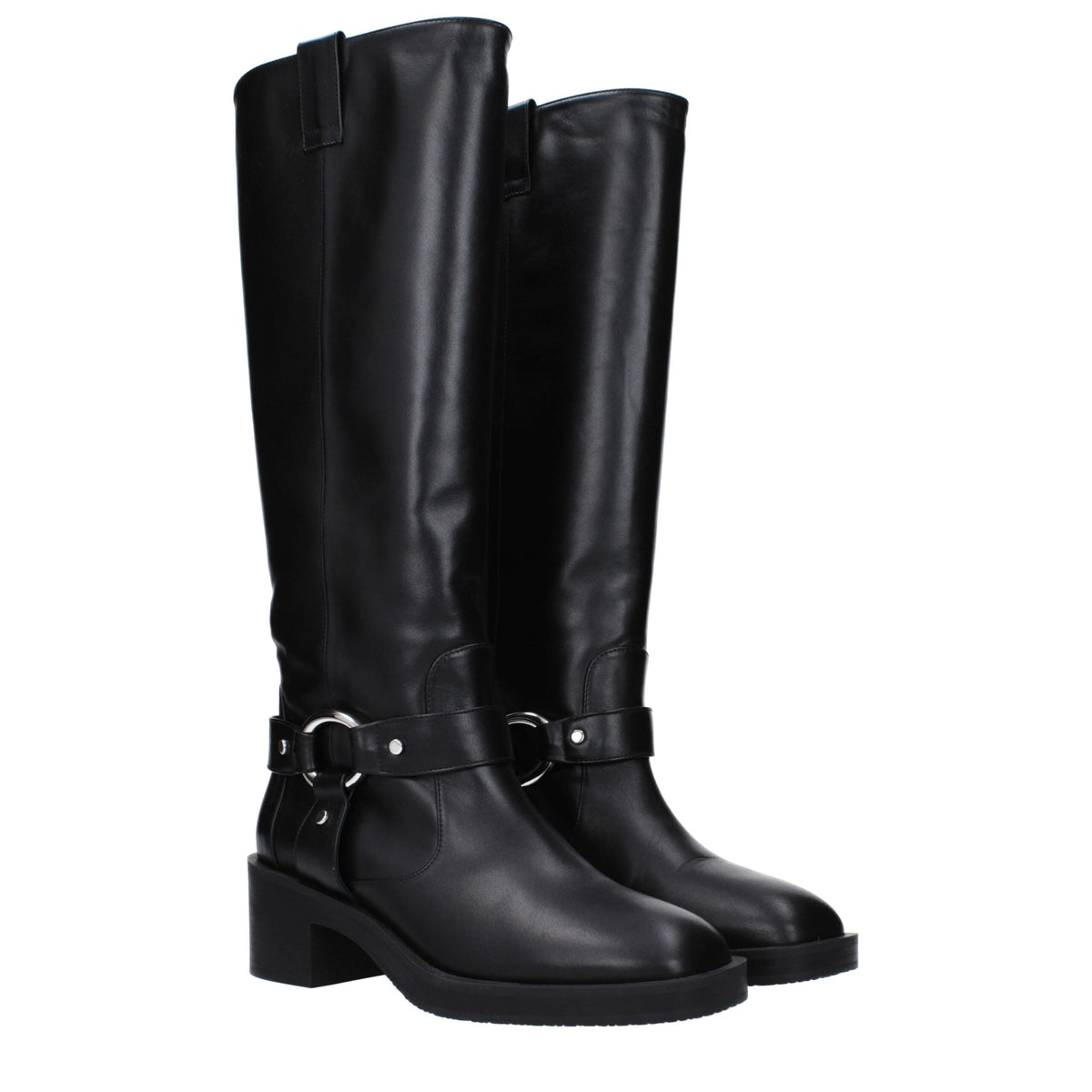 Stuart Weitzman Black Leather High Heel Boots