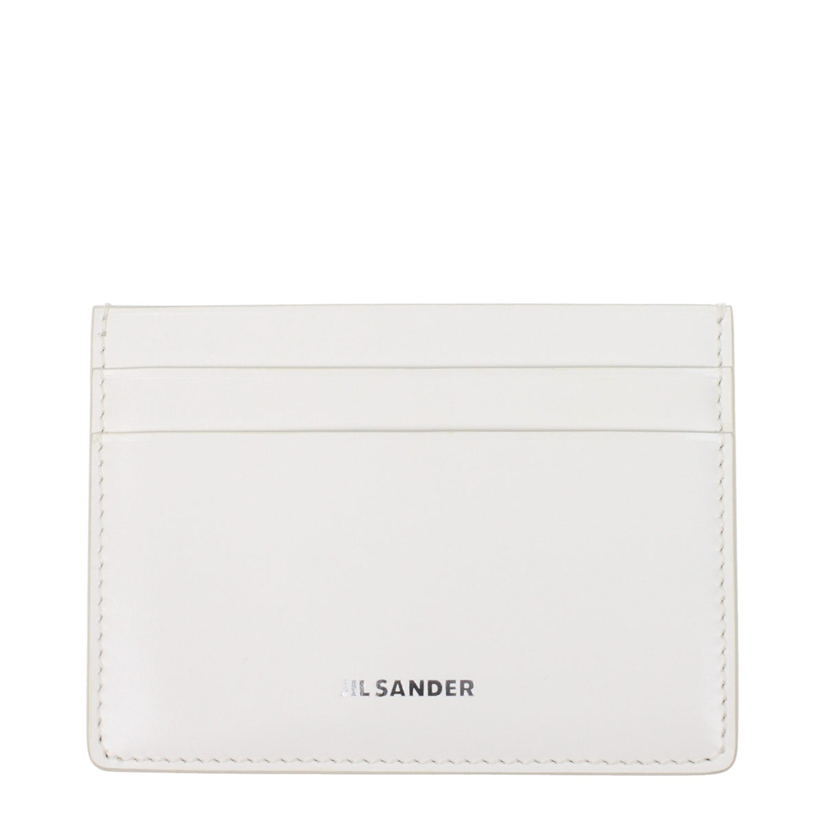 Jil Sander White Leather Cardholder