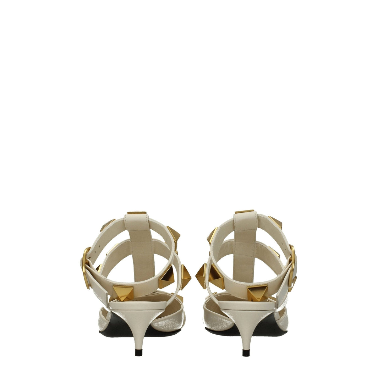 Valentino Garavani Beige Leather Stiletto Heel Sandals