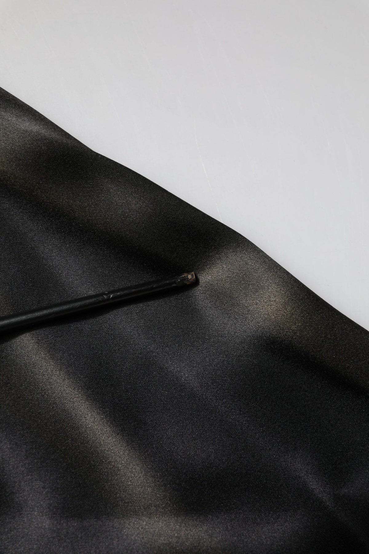 Dolce & Gabbana Black Silk Ascot Collared Button Blouse Top