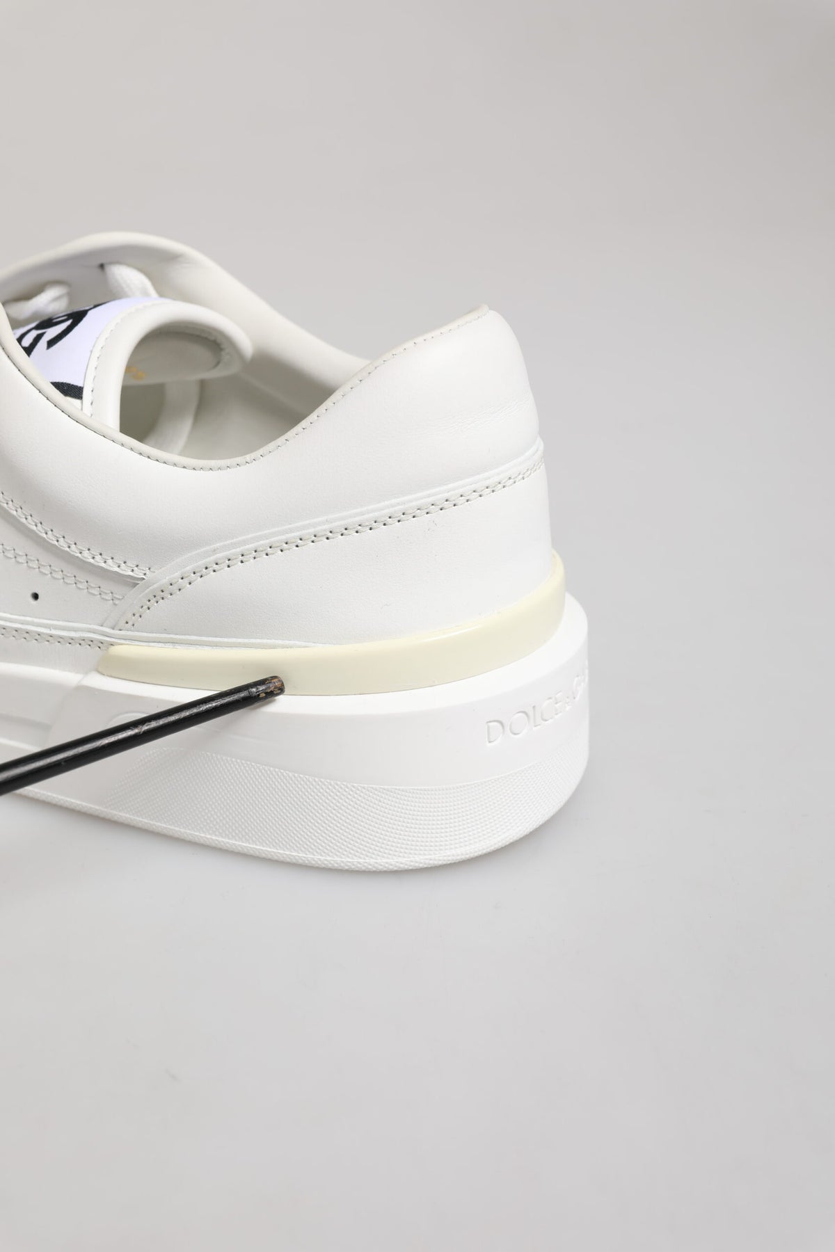 Dolce & Gabbana White Miami Leather Low Top Sneakers Shoes