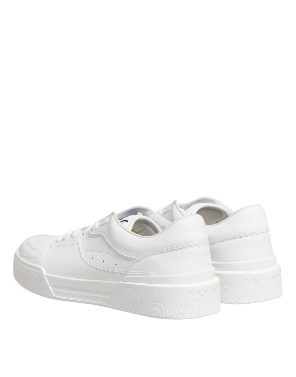 Dolce & Gabbana White Miami Leather Low Top Sneakers Shoes