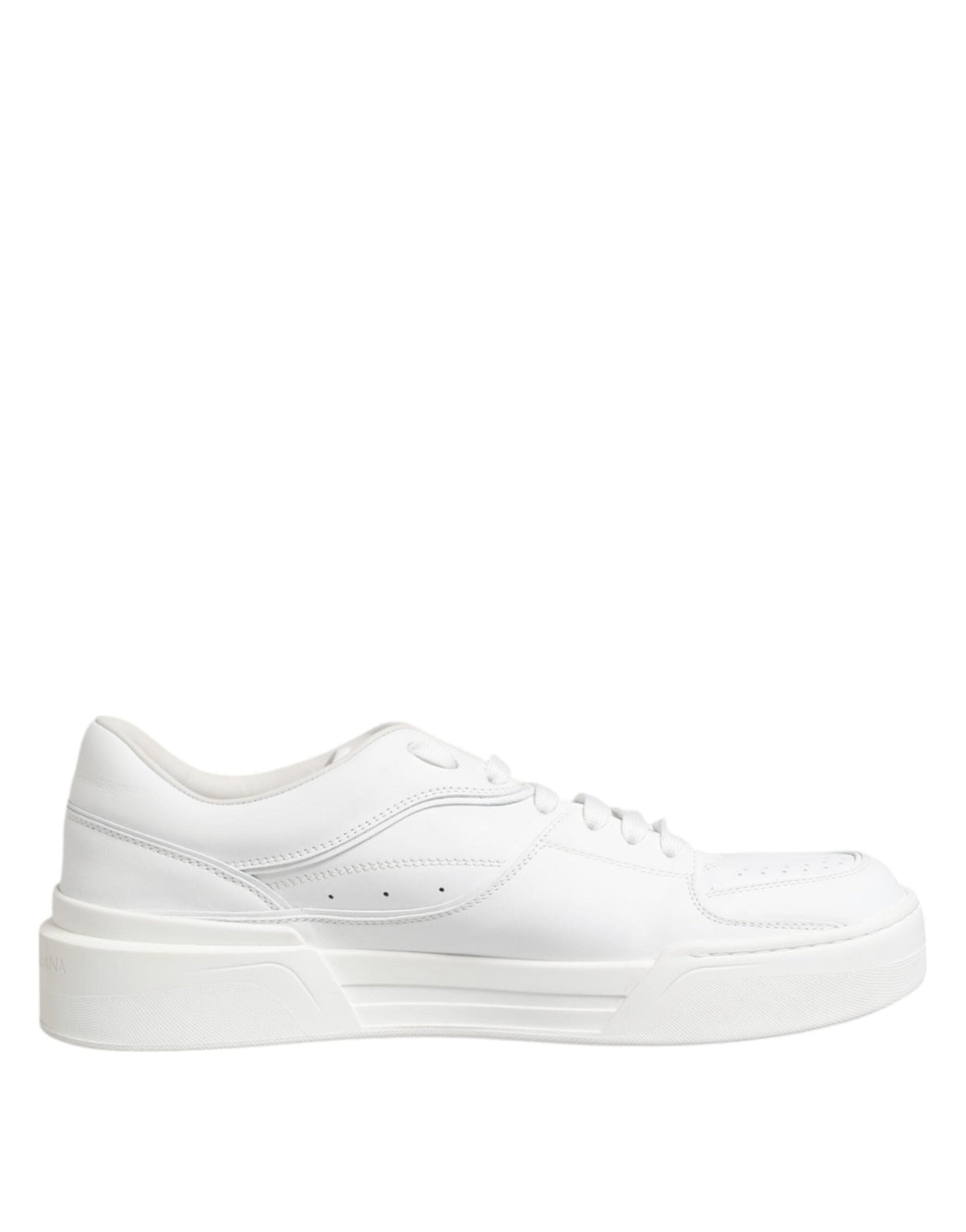 Dolce & Gabbana White Miami Leather Low Top Sneakers Shoes