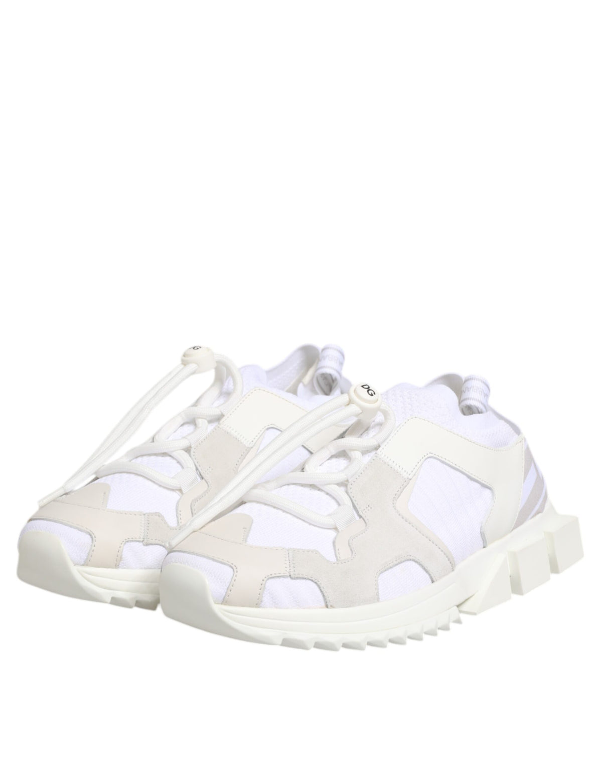 Dolce & Gabbana White Sorrento Low Top Lace Up Sneakers Shoes