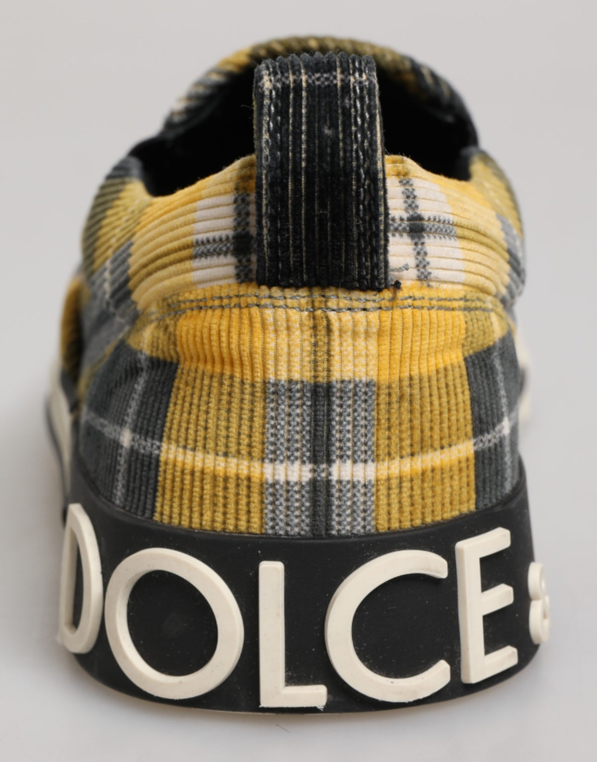 Dolce & Gabbana Multicolor Portofino Tartan Check Sneakers Shoes