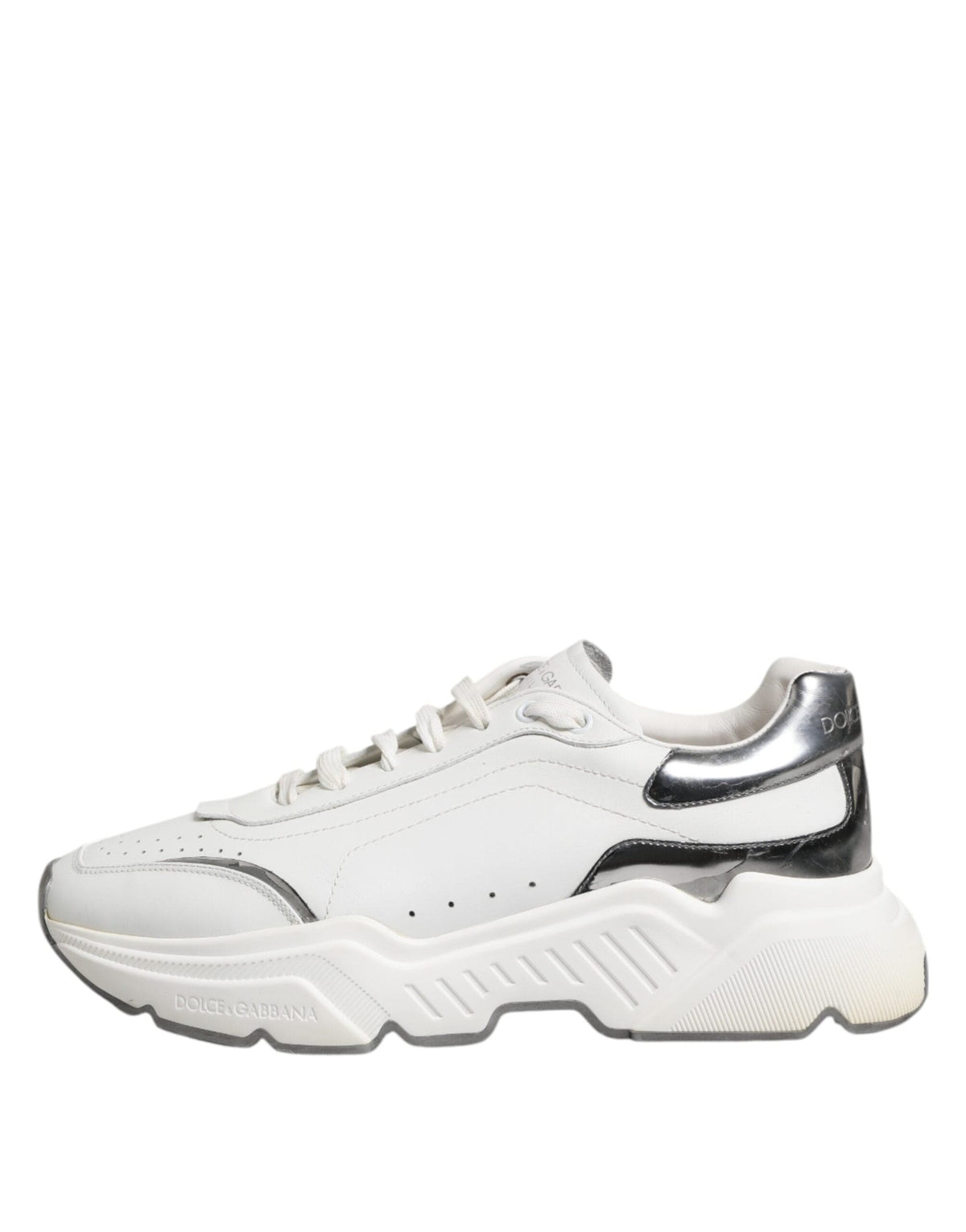 Dolce & Gabbana White Daymaster Leather Low Top Sneakers Shoes