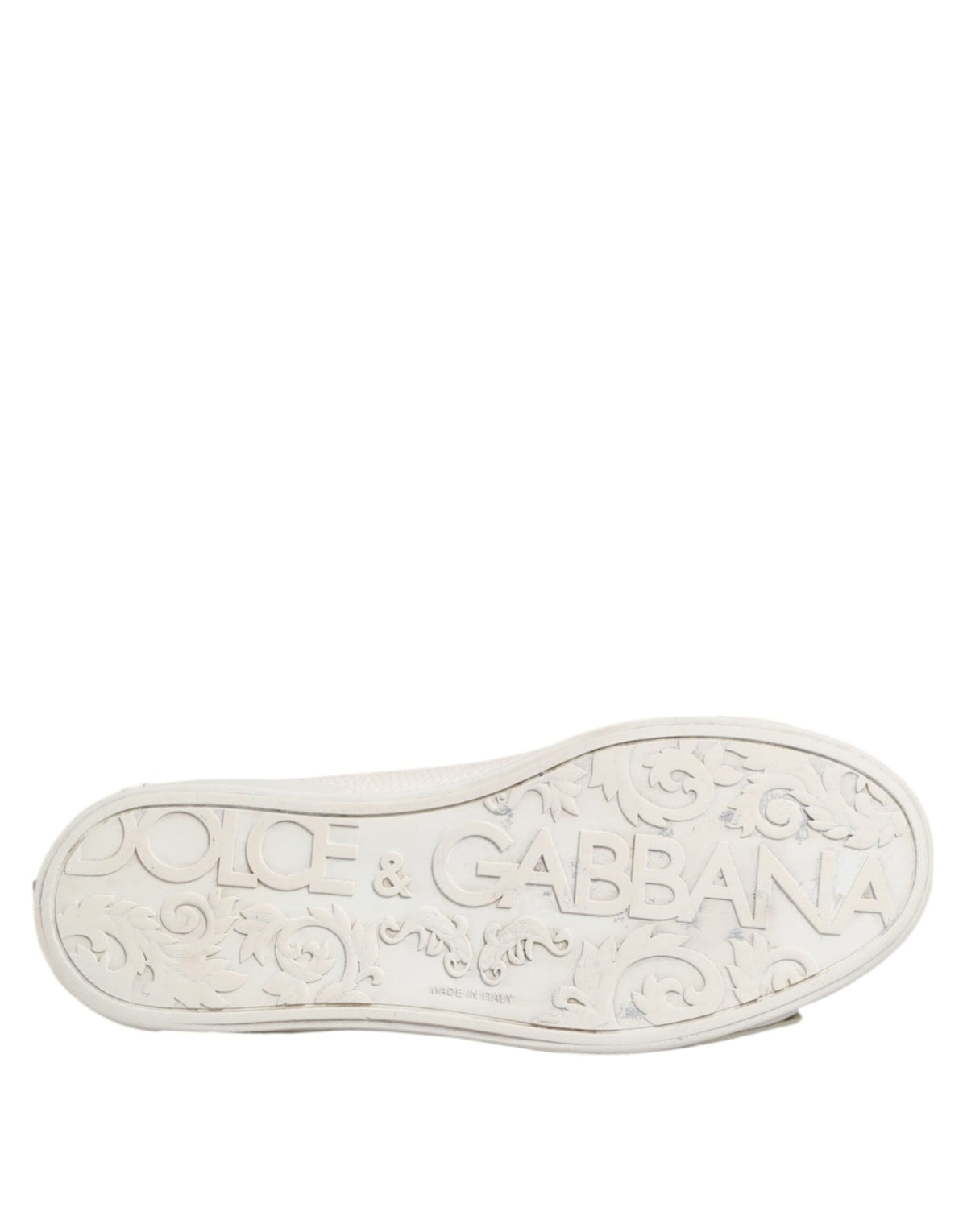 Dolce & Gabbana White Leather Mid Top Sneakers Shoes