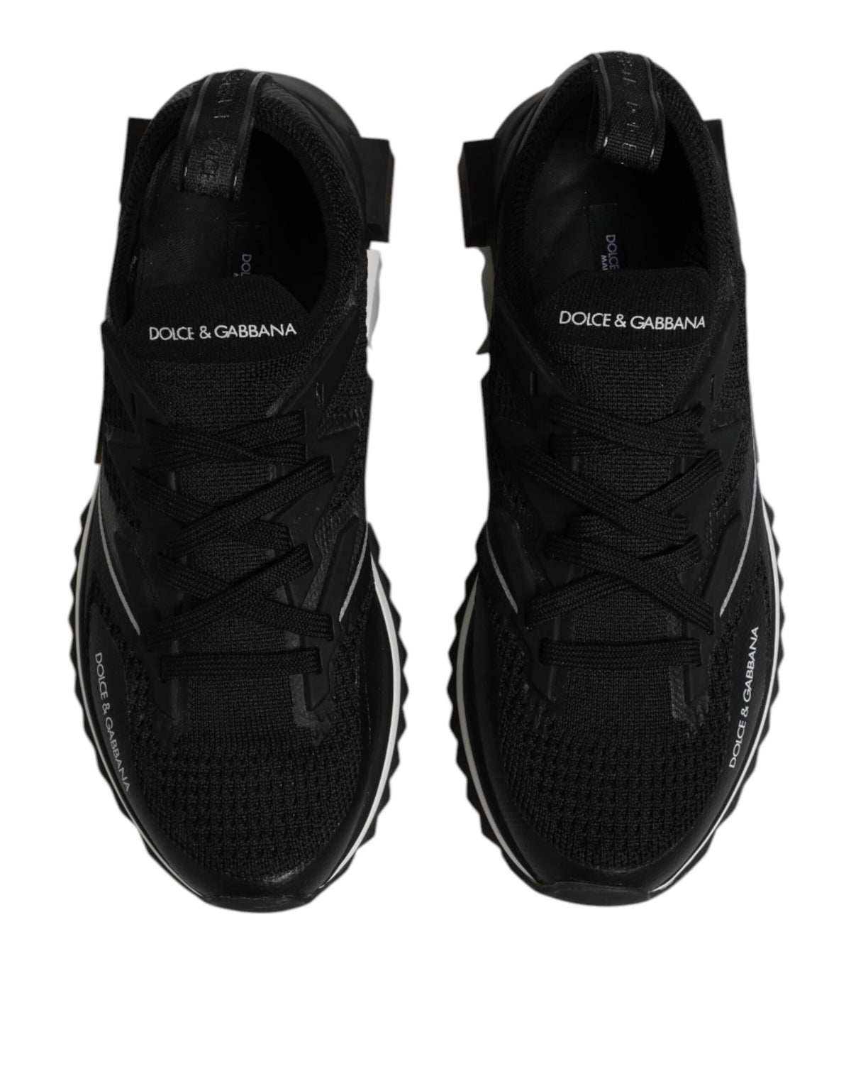 Dolce & Gabbana Black SORRENTO Lace Up Men Sneakers Shoes
