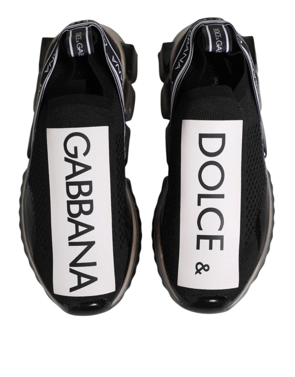 Dolce & Gabbana Black Sorrento Slip On Low Top Sneakers Shoes